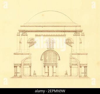 Stich aus dem 19. Jahrhundert des Tempels der Minerva Medica in Rom, Italien. Illustration veröffentlicht in Vergleichende architektonische Formenlehre von Carl SC Stockfoto