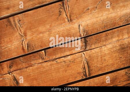 Alte Holzdiele in Diagonalmuster Stockfoto