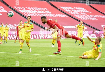 München, Deutschland. 27th. Februar 2021. Eric MAXIM CHOUPO-MOTING (FCB 13) Punkte, schießt Tor, Tor, Treffer, Kopfballtor, Kopfballtreffer, 1-0, Marius WOLF, 1.FCK 31 zu spät im Spiel FC BAYERN MÜNCHEN - 1.FC KÖLN 1.Deutsche Fußball Liga am 27. Februar 2021 in München, Deutschland Saison 2020/2021, Spieltag 23, 1.Bundesliga, FCB, München, 23.Spieltag, Köln. © Peter Schatz / Alamy Live News - die DFL-VORSCHRIFTEN VERBIETEN DIE VERWENDUNG VON FOTOGRAFIEN als BILDSEQUENZEN und/oder QUASI-VIDEO - Stockfoto