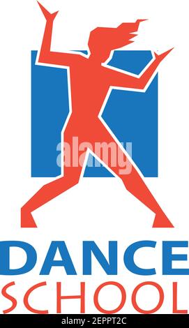 Tanz-Logo für Tanzschule, Tanzstudio. vektor-Illustration Stock Vektor
