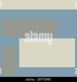 Ein abstraktes, neutrales Blocktextfeld-Layout-Hintergrundbild. Stock Vektor