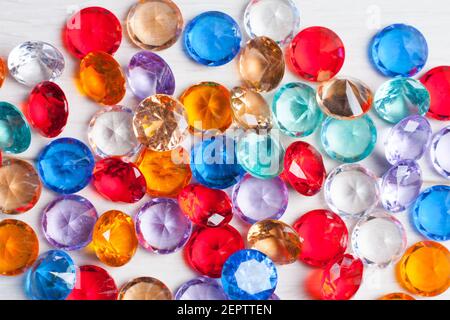 Bunte Diamanten Dekoration Dekoration Design Objekt Licht Hintergrund Stockfoto