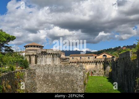 Die Firmafede Festung von Sarzana, ehemalige mittelalterliche Zitadelle, abgerissen und wieder errichtet von Lorenzo de' Medici, Sarzana, La Spezia, Ligurien, Italien Stockfoto