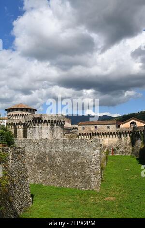 Die Firmafede Festung von Sarzana, ehemalige mittelalterliche Zitadelle, abgerissen und wieder errichtet von Lorenzo de' Medici, Sarzana, La Spezia, Ligurien, Italien Stockfoto