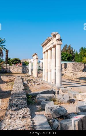 Ruinen der antiken Agora - archäologische Stätte auf der Insel Kos, Griechenland Stockfoto