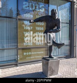 Platinumcars Arena vor dem Schwedischen Pokalspiel zwischen Norrkoping und Linkoping in der Platinumcars Arena in Norrkoping, Schweden Stockfoto