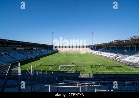 Platinumcars Arena vor dem Schwedischen Pokalspiel zwischen Norrkoping und Linkoping in der Platinumcars Arena in Norrkoping, Schweden Stockfoto