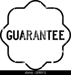 Grunge schwarz Garantiewort Gummi Siegel Stempel auf weißem Hintergrund Stock Vektor