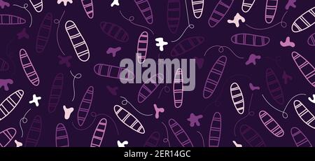 Abstrakt lila Doodle Design der freien Form Muster dekorative Kunstwerk Vorlage. Überlappendes Design der organischen Stil Hintergrund. Stock Vektor