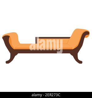 Vektor-Illustration Sofa, Diwan oder Couch. Klassische Vintage-Möbel Stock Vektor
