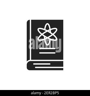 Science book schwarz Glyphe Symbol Vektor-Illustration Stock Vektor