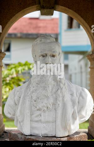 William Russell Memorial Büste auf der Avenue of the Republic in Georgetown Guyana Südamerika Stockfoto