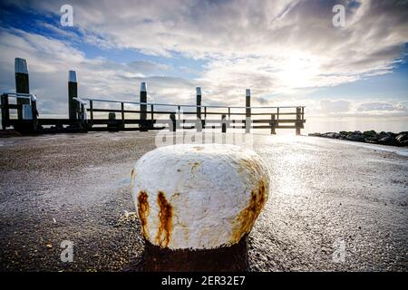 Details aus dem Hafen von oudeschild auf der Insel texel, Niederlande Stockfoto