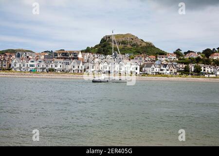 Segeln Sie auf dem River Conwy bis zum Moor in Conwy Snowdonia Nordwales Stockfoto