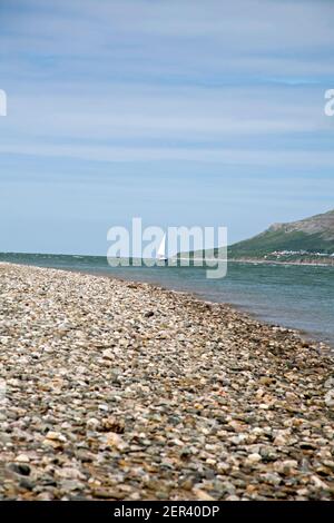 Segeln Sie auf dem River Conwy bis zum Moor in Conwy Snowdonia Nordwales Stockfoto