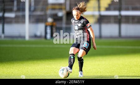 Norrkoping, Schweden. Februar 2021, 28th. Petra Johansson (#12) Linkoping, während eines Spiels im Schwedischen Cup zwischen IFK Norrkoping und Linkoping in der Platinumcars Arena in Norrkoping Quelle: SPP Sport Pressefoto. /Alamy Live Nachrichten Stockfoto