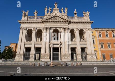 Basilica di San Giovanni in Laterano in Rom, Italien, Kathedrale des Heiligsten Erlösers und der Heiligen Johannes der Täufer und der Evangelist in der Latera Stockfoto