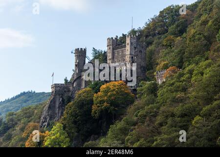 Schloss Rheinstein Bingerbrück Stockfoto