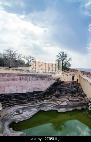 Nahargarh Schritt gut, Jaipur, Rajasthan Stockfoto