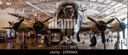 Pooler, GA - Feb 18 2021: Die Stadt Savannah B-17 Flying Fortress Stockfoto