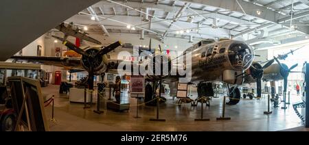 Pooler, GA - Feb 18 2021: Die Stadt Savannah B-17 Flying Fortress Stockfoto