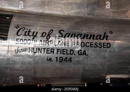 Die Stadt Savannah B-17 Fliegende Festung Stockfoto