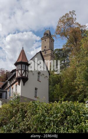 Blick auf die mittelalterliche Burg Kronberg im Taunus, Hessen, Deutschland Stockfoto