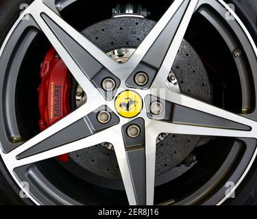 Ferrari California Rad und Brembo Bremssystem Stockfoto