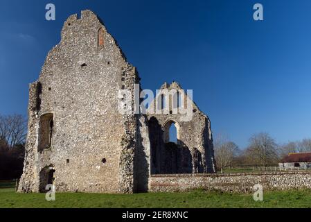 Blick auf Boxgrove Priorat eine alte Ruine Benediktiner Priorat gegründet im Jahr 1107, in dem kleinen Dorf Boxgrove in West Sussex. Stockfoto