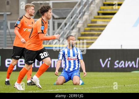 Odense, Dänemark. Februar 2021, 28th. Issam Jebali (7) von ob beim Superliga-Spiel 3F zwischen Odense Boldklub und dem FC Randers im Naturpark Odense. (Foto Kredit: Gonzales Foto/Alamy Live News Stockfoto