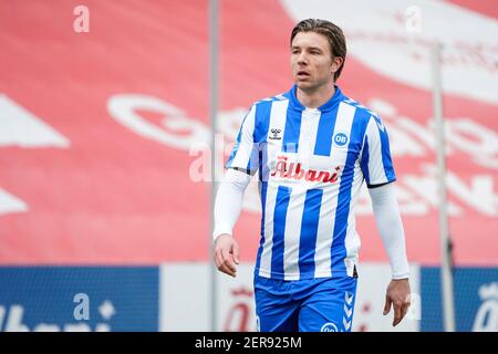 Odense, Dänemark. Februar 2021, 28th. Mart Lieder (9) von ob beim Superliga-Spiel 3F zwischen Odense Boldklub und Randers FC im Nature Energy Park in Odense. (Foto Kredit: Gonzales Foto/Alamy Live News Stockfoto