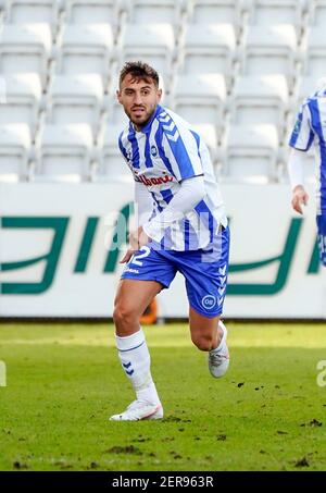 Odense, Dänemark. Februar 2021, 28th. Bashkim Kadrii (12) von ob beim Superliga-Spiel 3F zwischen Odense Boldklub und dem FC Randers im Nature Energy Park in Odense. (Foto Kredit: Gonzales Foto/Alamy Live News Stockfoto