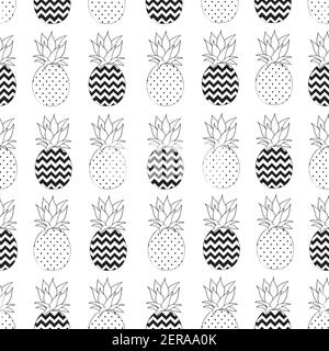 Vektor Nahtloses Muster mit Ananas Stock Vektor