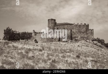 EXTREMADURA REGION, SPANIEN - Schloss Villanueva de la Serena. Stockfoto