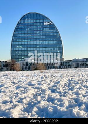 BBVA Hauptsitz in Las Tablas Stockfoto