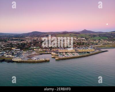 Luftpanorama bei Greystones in der Grafschaft Wicklow, Irland Stockfoto