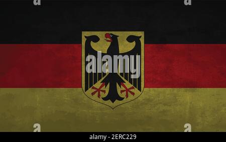 Deutschland patriotische Grunge Flagge, Illustration Stock Vektor