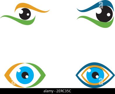 Branding Identität Corporate Eye Care Vektor-Logo-design Stock Vektor