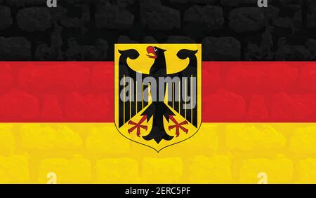 Deutschland patriotische Grunge Flagge, Illustration Stock Vektor
