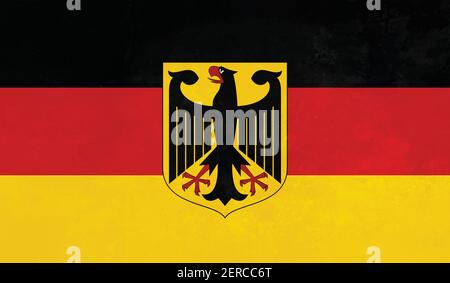 Deutschland patriotische Grunge Flagge, Illustration Stock Vektor