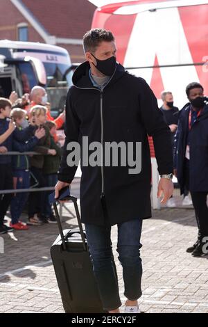 EINDHOVEN, NIEDERLANDE - FEBRUAR 28: Torwart Maarten Stekelenburg von Ajax während des niederländischen Eredivisie-Spiels zwischen PSV und Ajax bei Philips Stadio Stockfoto