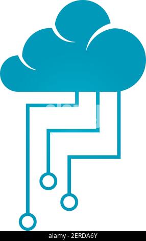 Cloud-Technologie Vektor-Logo Vorlage Design Vektor Stock Vektor