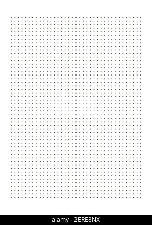 Rasterpapier. Gepunktetes Raster auf weißem Hintergrund. Abstrakte gepunktete transparente Illustration mit Punkten. Weißes geometrisches Muster für die Schule, Copybooks Stock Vektor