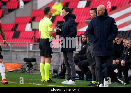 Roger Schmidt, Trainer PSV beim eredivisie-Spiel PSV-Ajax am 28 2021. Februar in Eindhoven Niederlande Foto von SCS/Sander Chamid/AFLO (HOLLAND OUT) Stockfoto