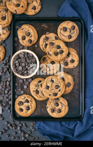 Hausgemachten Schokoladenkekse Stockfoto