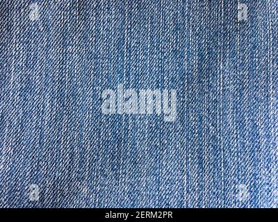 Draufsicht auf blau Jeans Textur Hintergrund mit Copy Space Für Design oder Text Stockfoto