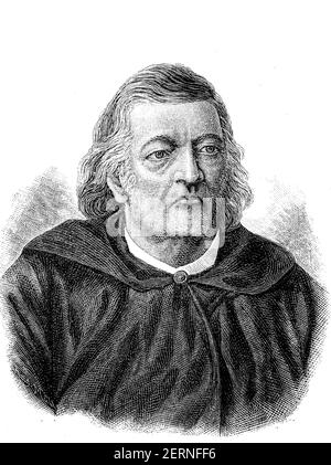 'Justinus Andreas Christian Kerner, von 1850 von Kerner, (* 18. September 178; † 21. Februar 1862 ) war ein deutscher Arzt, medizinischer Schriftsteller und Dichter Stockfoto