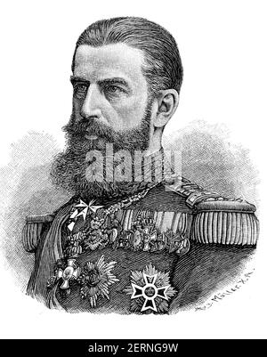 'Karl Eitel Friedrich Zephyrinus Ludwig von Hohenzollern-Sigmaringen (* 20. April 1839; † 10. Oktober 1914 ) war ab 1866 als Carol I. Prinz und seitdem Stockfoto