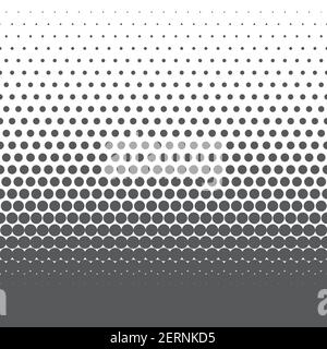 Abstrakter Hintergrund Für Verlaufspunkte. Punkthintergrund. Schwarz-Weiß-Strukturotur. Vektorgrafik Stock Vektor