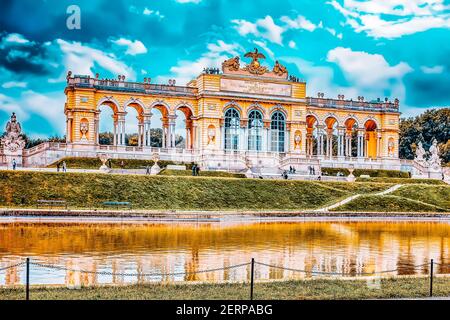 Wien, Österreich-SEPTEMBER 10, 2015: Obere Belvedere. Haupt-Palast Komplex Belvedere.Vienna. Österreich. Stockfoto